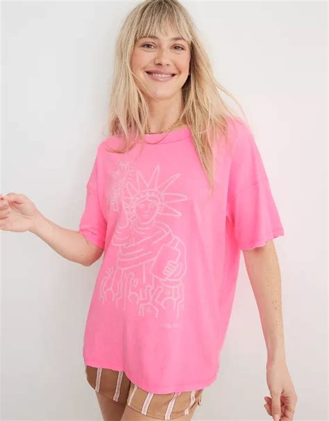 aerie t shirts graphic oversized.